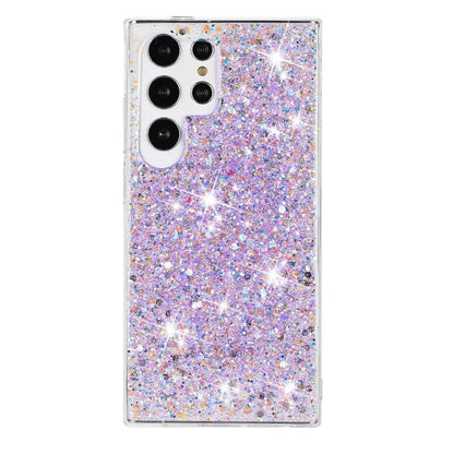 For Samsung Galaxy S23 Ultra Phone Case Anti-scratch Epoxy Glittery TPU Back Cover