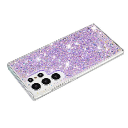 For Samsung Galaxy S23 Ultra Phone Case Anti-scratch Epoxy Glittery TPU Back Cover