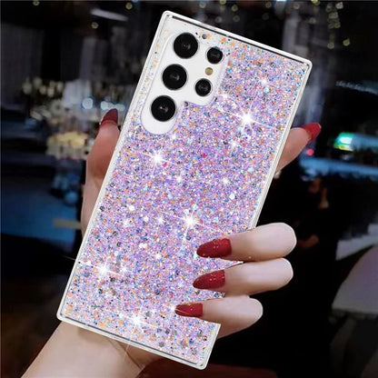For Samsung Galaxy S23 Ultra Phone Case Anti-scratch Epoxy Glittery TPU Back Cover
