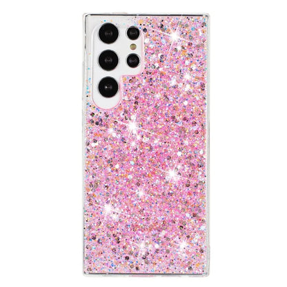 For Samsung Galaxy S23 Ultra Phone Case Anti-scratch Epoxy Glittery TPU Back Cover