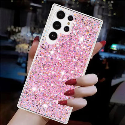 For Samsung Galaxy S23 Ultra Phone Case Anti-scratch Epoxy Glittery TPU Back Cover