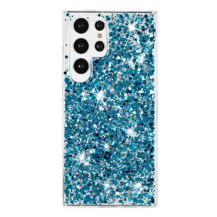 For Samsung Galaxy S23 Ultra Phone Case Anti-scratch Epoxy Glittery TPU Back Cover