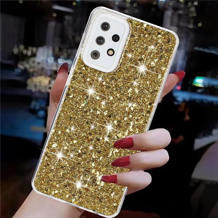 For Samsung Galaxy A23 4G / A23 5G (Global Version) Slim-Fit Glittery Powder Decor Phone Cover Epoxy TPU Phone Case