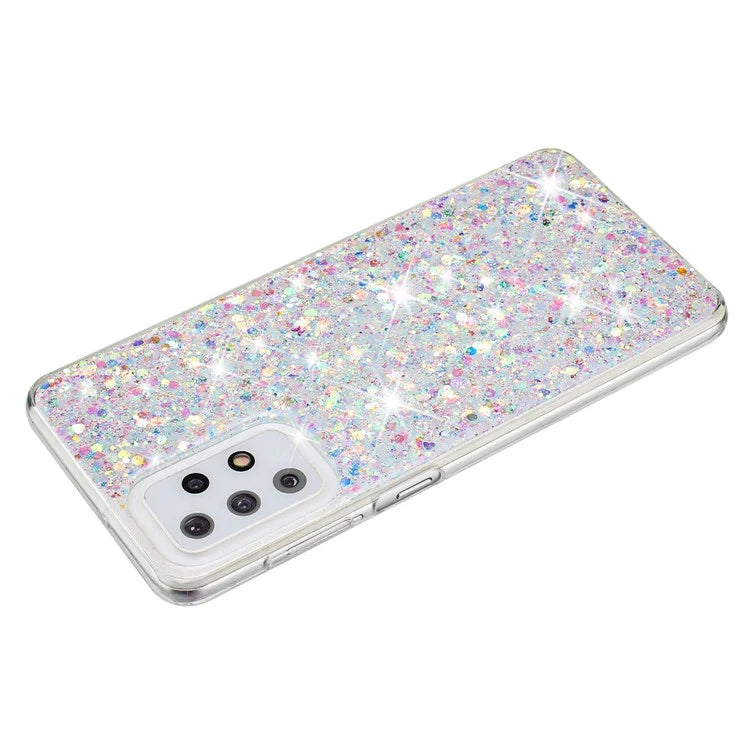 For Samsung Galaxy A23 4G / A23 5G (Global Version) Slim-Fit Glittery Powder Decor Phone Cover Epoxy TPU Phone Case