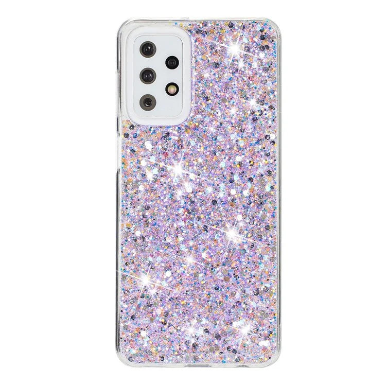 For Samsung Galaxy A23 4G / A23 5G (Global Version) Slim-Fit Glittery Powder Decor Phone Cover Epoxy TPU Phone Case