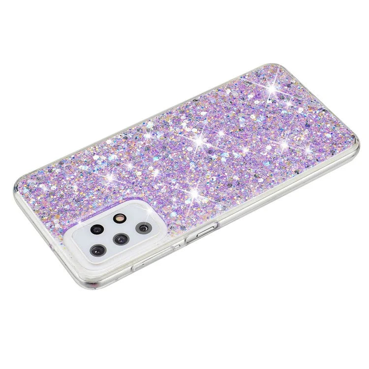 For Samsung Galaxy A23 4G / A23 5G (Global Version) Slim-Fit Glittery Powder Decor Phone Cover Epoxy TPU Phone Case