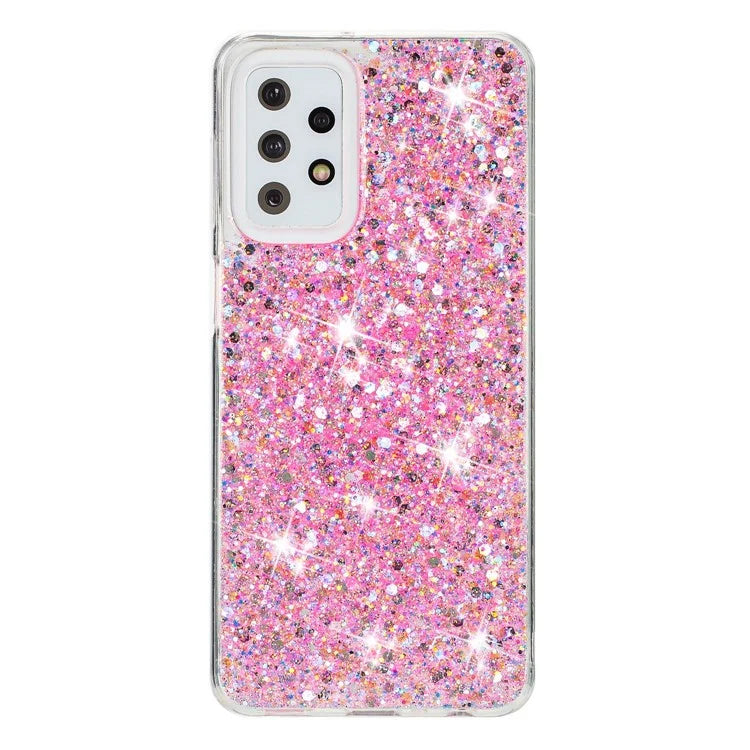 For Samsung Galaxy A23 4G / A23 5G (Global Version) Slim-Fit Glittery Powder Decor Phone Cover Epoxy TPU Phone Case