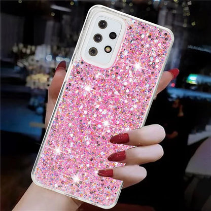 For Samsung Galaxy A23 4G / A23 5G (Global Version) Slim-Fit Glittery Powder Decor Phone Cover Epoxy TPU Phone Case