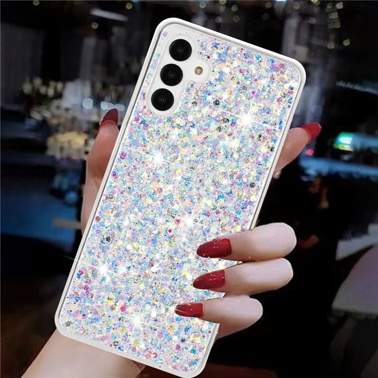 For Samsung Galaxy A04s 4G (164.7 x 76.7 x 9.1 mm) / A13 5G Epoxy TPU Case Glittery Phone Cover