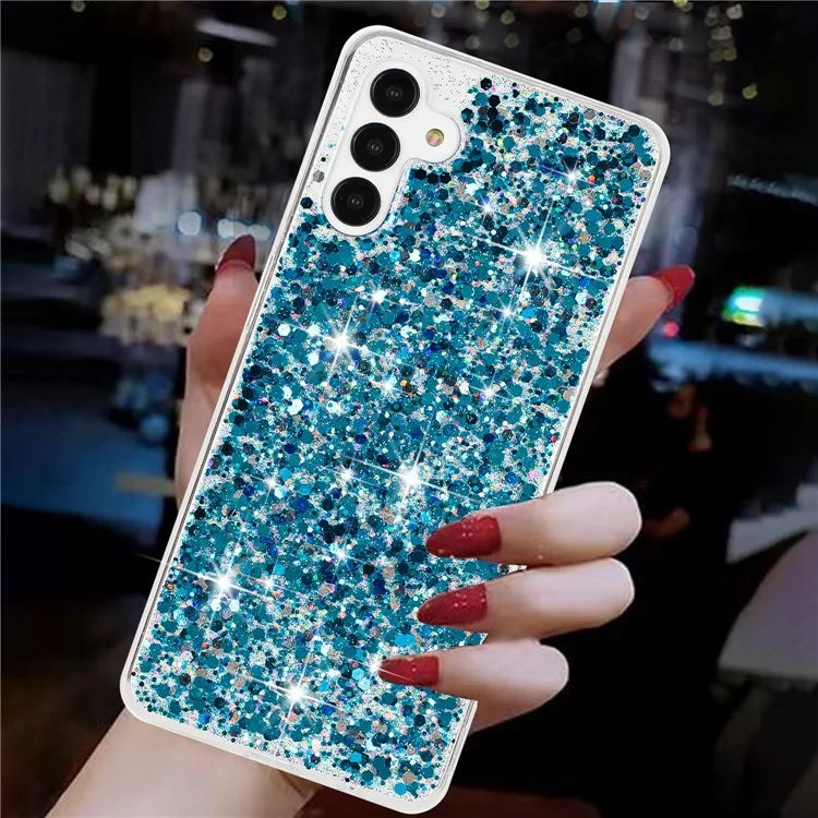 For Samsung Galaxy A04s 4G (164.7 x 76.7 x 9.1 mm) / A13 5G Epoxy TPU Case Glittery Phone Cover