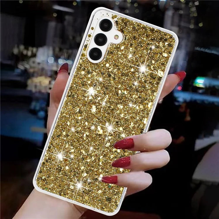 For Samsung Galaxy A15 5G Impact Resistant Cover Sparkle Epoxy TPU Phone Case