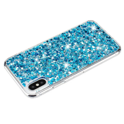 For iPhone X / XS Case Epoxy Phone Protective Cover Glittery Powder TPU Phone Shell