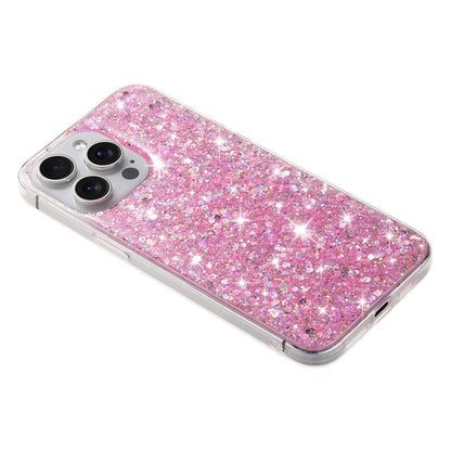 For iPhone 15 Pro Max Cell Phone Cover Sparkle Epoxy Scratch Resistant TPU Case