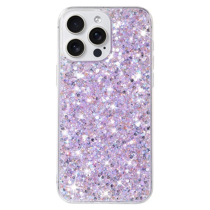 For iPhone 14 Pro Shockproof Cover Sparkle Epoxy TPU Smartphone Case