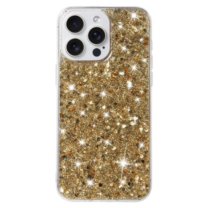 For iPhone 14 Pro Shockproof Cover Sparkle Epoxy TPU Smartphone Case