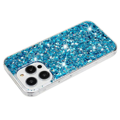 Back Shell for iPhone 13 Pro Max Sparkle Epoxy Cell Phone TPU Cover