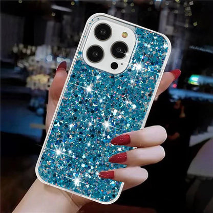 Back Shell for iPhone 13 Pro Max Sparkle Epoxy Cell Phone TPU Cover