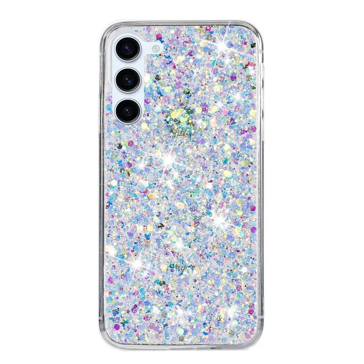 For Samsung Galaxy S23 Bump Proof Back Case Sparkle Epoxy Cell Phone TPU Cover