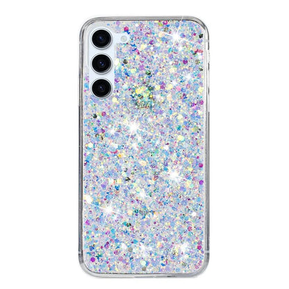 For Samsung Galaxy S23 Bump Proof Back Case Sparkle Epoxy Cell Phone TPU Cover