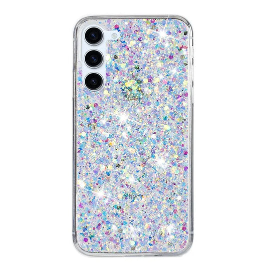 For Samsung Galaxy S23 Bump Proof Back Case Sparkle Epoxy Cell Phone TPU Cover
