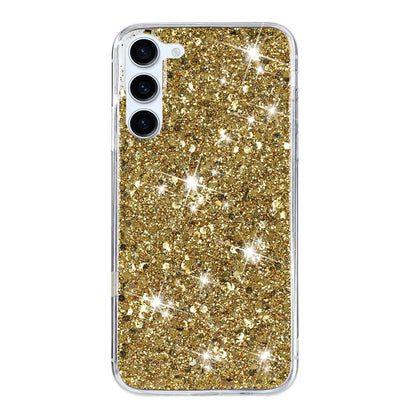 For Samsung Galaxy S23 Bump Proof Back Case Sparkle Epoxy Cell Phone TPU Cover
