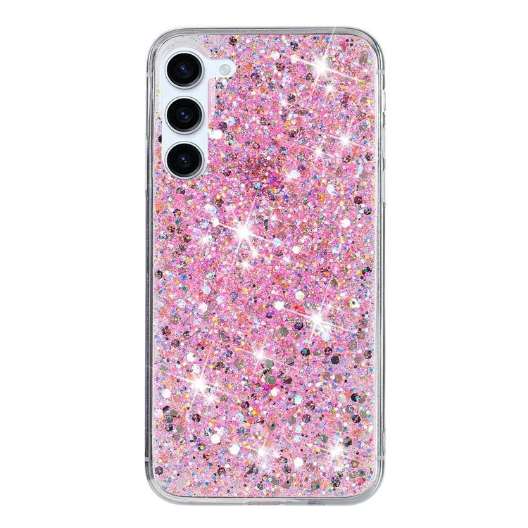 For Samsung Galaxy S23 Bump Proof Back Case Sparkle Epoxy Cell Phone TPU Cover