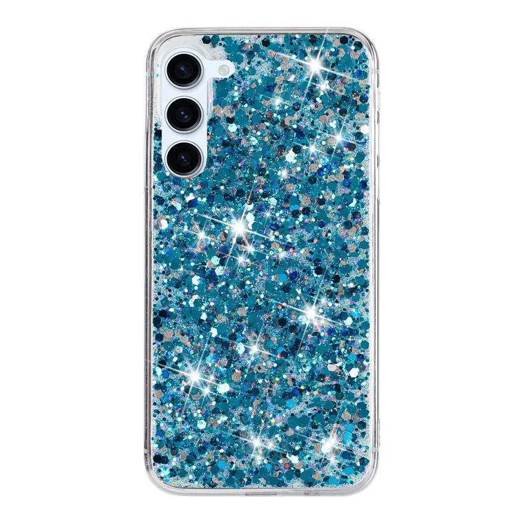 For Samsung Galaxy S23 Bump Proof Back Case Sparkle Epoxy Cell Phone TPU Cover