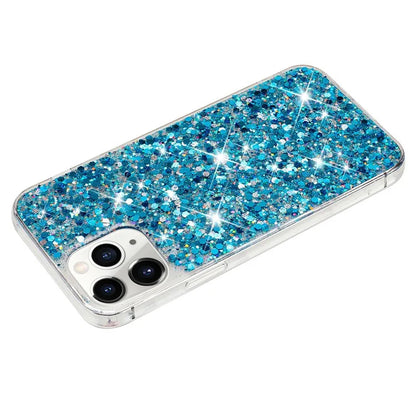 For iPhone 11 Pro Max Back Case Sparkle Epoxy Cell Phone Flexible TPU Cover