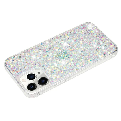 For iPhone 11 Pro Cover Sparkle Sequins Epoxy Shockproof TPU Phone Case