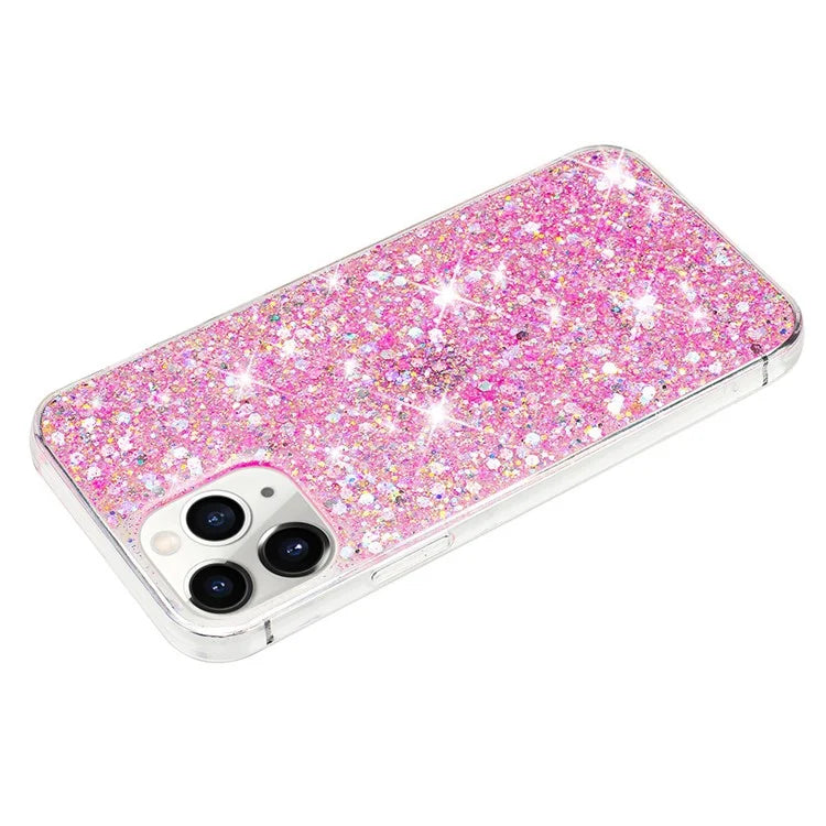 For iPhone 11 Pro Cover Sparkle Sequins Epoxy Shockproof TPU Phone Case