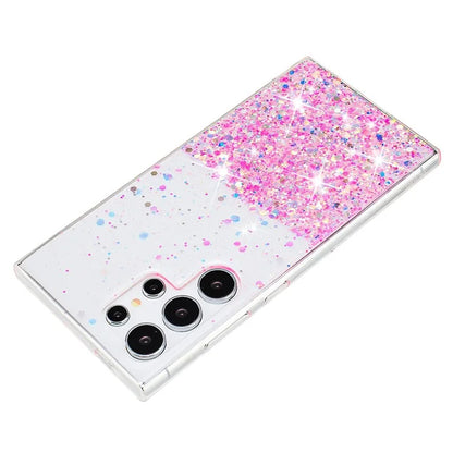 For Samsung Galaxy S23 Ultra Case Epoxy Glitter Sparkle Luminous TPU Phone Cover