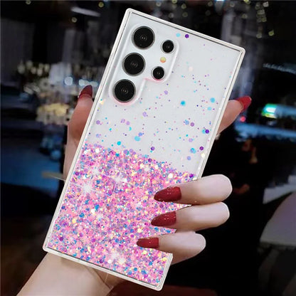 For Samsung Galaxy S23 Ultra Case Epoxy Glitter Sparkle Luminous TPU Phone Cover