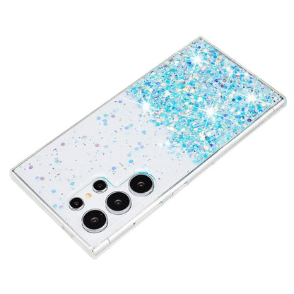 For Samsung Galaxy S23 Ultra Case Epoxy Glitter Sparkle Luminous TPU Phone Cover