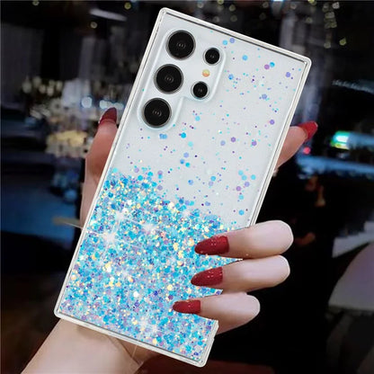 For Samsung Galaxy S23 Ultra Case Epoxy Glitter Sparkle Luminous TPU Phone Cover