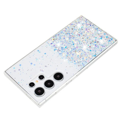 For Samsung Galaxy S23 Ultra Case Epoxy Glitter Sparkle Luminous TPU Phone Cover