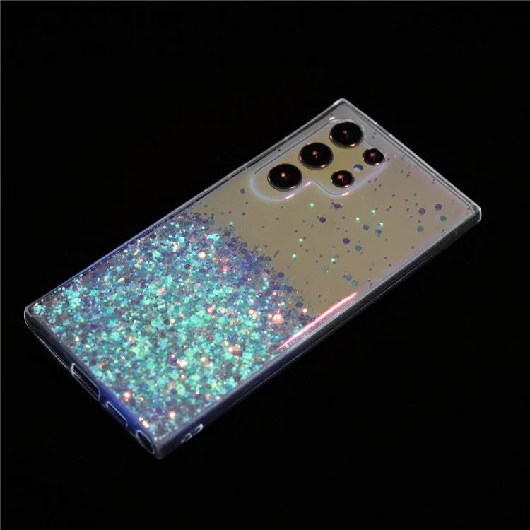 For Samsung Galaxy S23 Ultra Case Epoxy Glitter Sparkle Luminous TPU Phone Cover