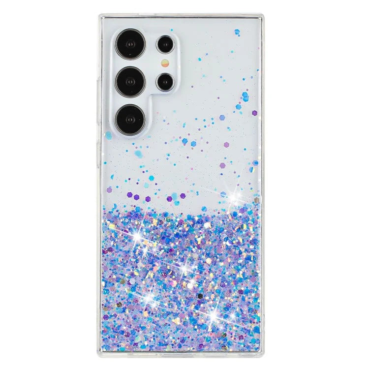 For Samsung Galaxy S23 Ultra Case Epoxy Glitter Sparkle Luminous TPU Phone Cover