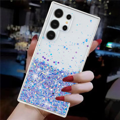 For Samsung Galaxy S23 Ultra Case Epoxy Glitter Sparkle Luminous TPU Phone Cover