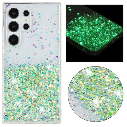 For Samsung Galaxy S23 Ultra Case Epoxy Glitter Sparkle Luminous TPU Phone Cover