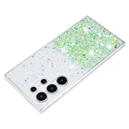 For Samsung Galaxy S23 Ultra Case Epoxy Glitter Sparkle Luminous TPU Phone Cover