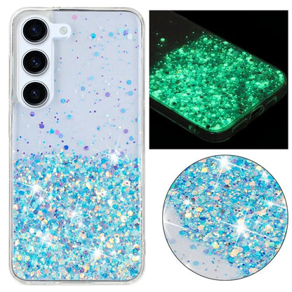 For Samsung Galaxy S23+ Case Epoxy Sparkle Luminous TPU Phone Protective Cover