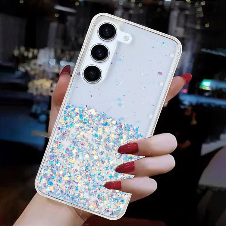 For Samsung Galaxy S23+ Case Epoxy Sparkle Luminous TPU Phone Protective Cover