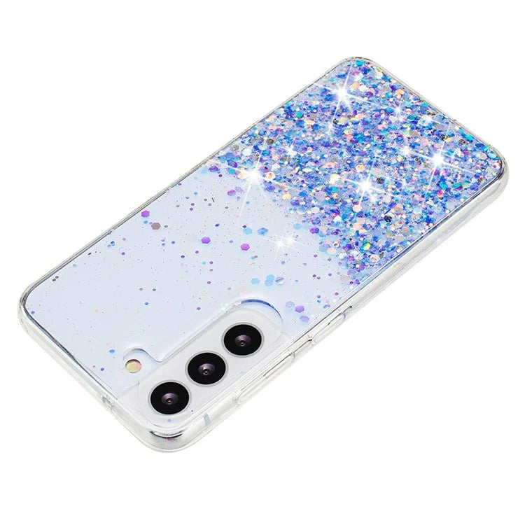 For Samsung Galaxy S23+ Case Epoxy Sparkle Luminous TPU Phone Protective Cover