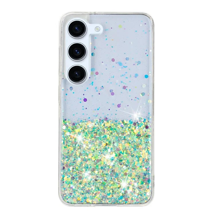 For Samsung Galaxy S23+ Case Epoxy Sparkle Luminous TPU Phone Protective Cover