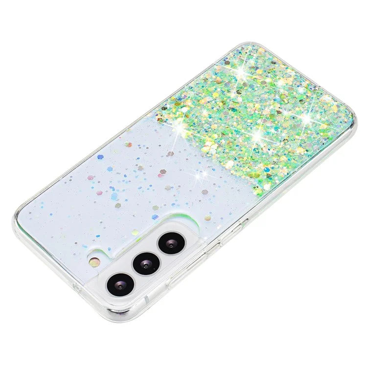 For Samsung Galaxy S23+ Case Epoxy Sparkle Luminous TPU Phone Protective Cover