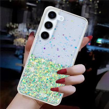 For Samsung Galaxy S23+ Case Epoxy Sparkle Luminous TPU Phone Protective Cover