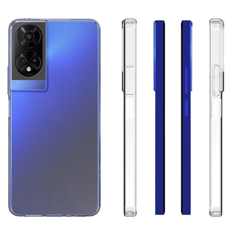 For TCL 50 5G Case Ultra-thin TPU Clear Drop-proof Phone Cover with Big Lens Hole