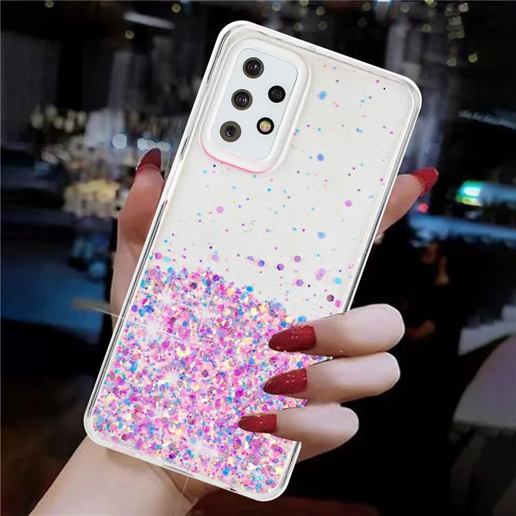 For Samsung Galaxy A23 4G / A23 5G (Global Version) Glow In The Dark Epoxy TPU Glitter Sparkle Phone Cover