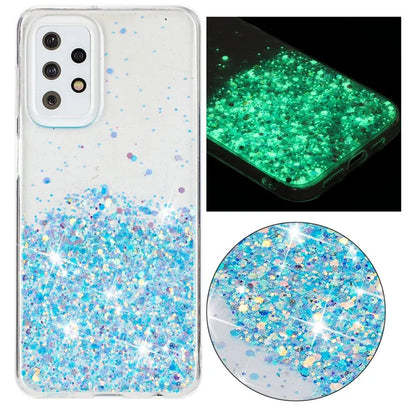 For Samsung Galaxy A23 4G / A23 5G (Global Version) Glow In The Dark Epoxy TPU Glitter Sparkle Phone Cover