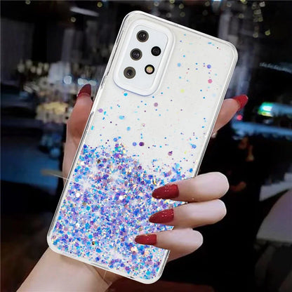 For Samsung Galaxy A23 4G / A23 5G (Global Version) Glow In The Dark Epoxy TPU Glitter Sparkle Phone Cover